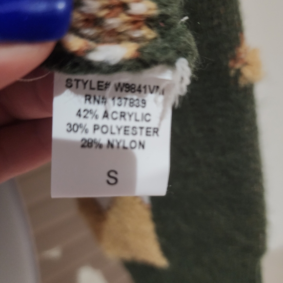 Dreamers By Debut Western-Inspired Green Sweater Juniors S NWT - Picture 4 of 7